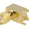 Conector SMA Mamă 90&deg; PCB Aurit 50&Omega;