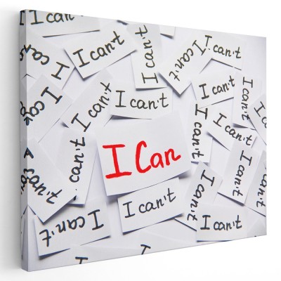 Tablou mesaj motivational i can 1474 Tablou canvas pe panza CU RAMA 40x60 cm foto