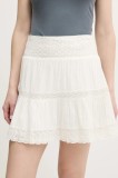 Superdry fustă culoarea bej, mini, evazati, W7210350A-71D