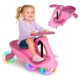 Cumpara ieftin Masinuta pentru copii, fara pedale, maner ghidare, greutate maxima suportata 80 kg, 40 x 29.5 x 79.5 cm, roz