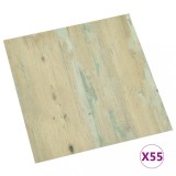 Placi de pardoseala autoadezive 55 buc. maro deschis PVC 5,11m&sup2;