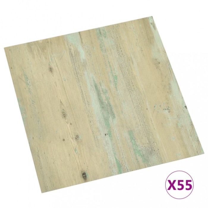Placi de pardoseala autoadezive 55 buc. maro deschis PVC 5,11m&sup2;