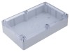 Carcasă Universală GAINTA G218C IP65 Policarbonat Capac Transparent Gri Deschis 146x222x55mm