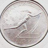 701 San Marino 1000 Lire 1987 Zagreb University Games km 214 argint, Europa