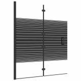 Cumpara ieftin Cabina de dus pliabila, negru, 120x140 cm, ESG