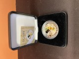 Perth Mint 2012 Colorful Egypt 20gr Silver Proof 1 Dollar Fiji Nefertiti