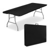 Masa pliabila neagra, pentru gradina, camping sau pescuit, tip valiza, JollyMag, SC02CZ, 70x180 cm