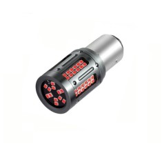 Set 2 becuri o faza py21w BAy15S 84SMD Canbus 12V-24V nonpolar Lumina rosie