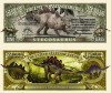 !!! SUA = FANTASY NOTE (TJ6) = STEGOSAURUS - 2018 - UNC / SERIA DINOZAURI