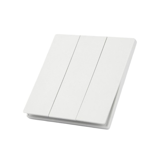 Comutator MiBoxer GANG-E010, PUSH 3-zone, 86x86 mm, 250V AC, 10A, alb