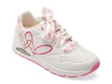 Cumpara ieftin Pantofi sport SKECHERS albi, UNO, din piele ecologica