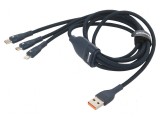 Cablu USB 2.0 1,2m bleumarin textil, Baseus