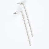 Cercei lungi subtiri argintii