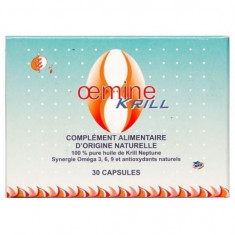 Oemine Neptune Krill Oil, Omega 3, Omega 6, Omega 9, 30 gelule foto