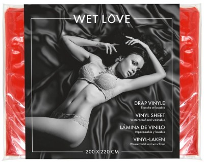 Cearsaf Latex Rosu Wet Love [ 220 x 200 cm ]# foto