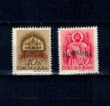 Ungaria 1941 - Supratipar DEL VISSZATER pe uzuale, serie neuzata