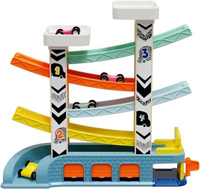 Rampa cu 4 masinute de curse PlayLearn Toys foto