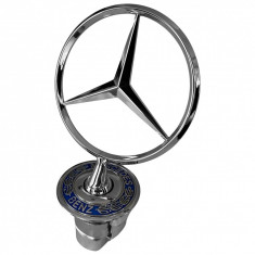 Emblema Capota Am Mercedes-Benz 44MM Crom / Albastru EM-BENZ