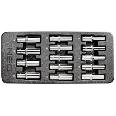 Modul tubulare hexagonale lungi 1/2 &amp;amp;quot; , set 14 buc, 8-21 mm 84-243 foto