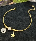 Bratara Dama Placata cu Aur 18K, Design Stea si Zirconii, Model Elegant cu