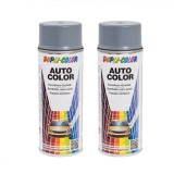 Vopsea Spray Auto Dacia Gri Metal 850 DUPLI-COLOR, 2 x 350ml, Retus Auto, Uscare Rapida, Protectie Coroziune, Acoperire Uniforma
