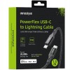 Innostyle Powerflex Usb-C Cablu De &Icirc;ncărcare Rapidă Usb-C Lightning Mfi Pentru Iphone Kevlar 2M Negru