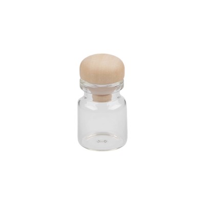Flacon din sticla cu dop de lemn Crisalida, 22 x 40 mm, 5 ml foto