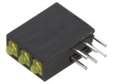 LED Galben 1,8mm 3 Diode 20mA Lentilă Difuză