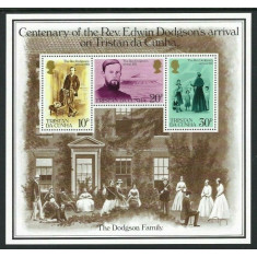 Tristan da Cunha 1981 - Reverend Edwin Dodgson bloc neuzat