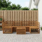 vidaXL Set de canapele de exterior 7 pcs natural Lemn Solid de Acacia 3384085