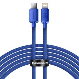 Baseus - Data Cable Crystal Shine (CAJY000303) - Type-C to Lightning, 20W, 2m, Nylon Braided - Blue