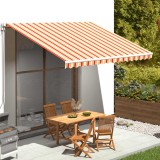 VidaXL P&acirc;nză de rezervă copertină, galben și portocaliu, 4x3 m