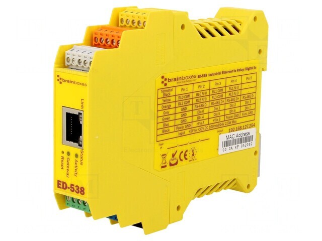 Poartă Ethernet 1 Port 5-30VDC DIN IP20 ED-538