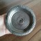Scrumiera vintage din metal din aliaj cu detalii gravate stil oriental