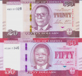 Bancnota Liberia 20 si 50 Dolari 2022 - PNew UNC ( set x2 )