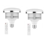 Set 2x Bec foto LED 3 moduri de lumina,putere 85W,soclu E27 cu telecomanda control