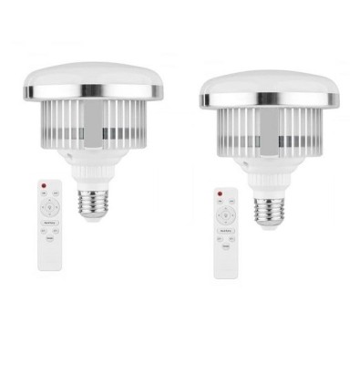 Set 2x Bec foto LED 3 moduri de lumina,putere 85W,soclu E27 cu telecomanda control foto