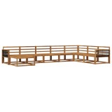vidaXL Set de canapele de exterior 8 pcs natural Lemn Solid de Acacia 3382802