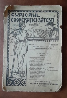 Revista Curierul Cooperatiei Satesti din Romania nr. 4-5/1925 foto