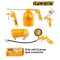 Set 5 unelte pneumatice: furtun, pistol de vopsit, spalat si suflat - Ingco AKT0053