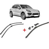 Cumpara ieftin Set 3 stergatoare PORSCHE CAYENNE (92A) 2010-2018, pentru parbriz si luneta, Valeo HydroConnect