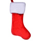 Cizmuliță Decorativă Crăciun, Roșu, 37 cm, Poliester, Blană Albă, Oem