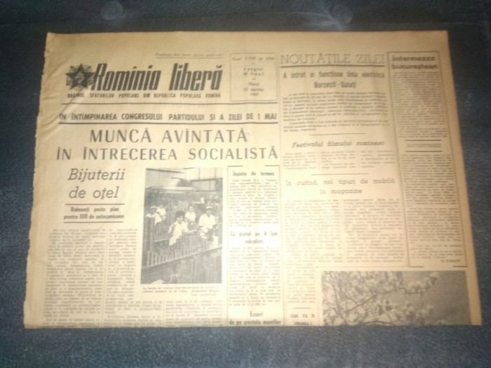 ZIARUL ROMANIA LIBERA 27 APRILIE 1965