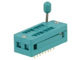 Soclu ZIF DIP16 7,62mm THT pentru circuite integrate, CONNFLY