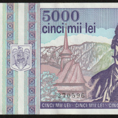 Romania, 5000 lei 1993_XF plus-aUNC_ E.0016 - 270596