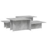 Masute de cafea, 2 buc., gri beton, lemn prelucrat