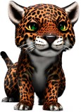 Cumpara ieftin Sticker decorativ, Jaguar, Portocaliu, 83 cm, 1236STK