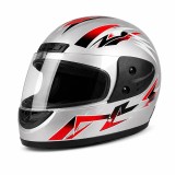 Casca Moto/Scuter Full Face FIXATO, Viziera Detasabila, Marime Universala 59-62cm, Gri