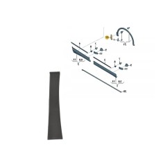 Bandou aripa, ornament fata VW TIGUAN, 05.2016-12.2020, partea dreapta, original, aripa fata,