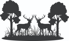 Sticker decorativ, Cerb, Negru, 85 cm, 7240ST foto